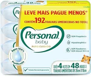 Imagem da oferta Personal Toalha Umedecida Baby Puro Cuidado Promopack, 192 Unidades