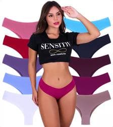 Imagem da oferta Kit 10 Calcinhas Sensitiv Sem Costura Microfibra
