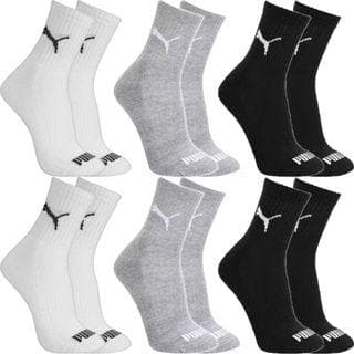 Imagem da oferta Kit 6 Pares De Meias Puma Cano Médio Sport Original Lisa