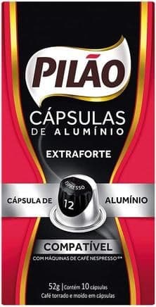 Imagem da oferta Café em Cápsula Torrado e Moído Espresso Extraforte Pilão Caixa 52g 10 Unidades