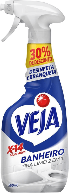 Imagem da oferta Spray Tira Limo Veja Banheiro X14 500ml Oferta