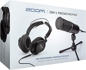 Imagem da oferta Kit para streaming e podcast Zoom ZDM-1 com microfone, fone de ouvido, suporte e protetor