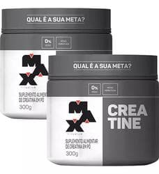 Imagem da oferta Kit 2x Creatina 300g Max Titanium Monohidratada em Pó Sem Sabor