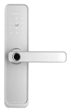Imagem da oferta Fechadura Digital KaBuM! Smart 500 - Biometria, Controle via aplicativo, Branco (com maçaneta) - KBSG002