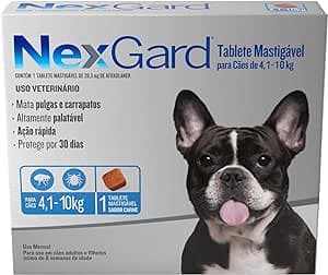 Imagem da oferta NexGard Antipulgas e Carrapatos para Cães de 4,1 a 10kg, 1 tablete