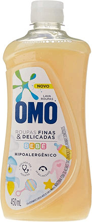 Imagem da oferta Omo Roupas Finas E Delicadas - Sabão Líquido Bebê, 450 Ml