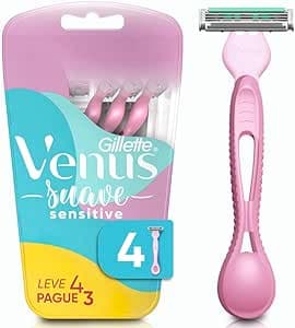 Imagem da oferta Gillette Aparelho De Depilar Venus Suave Sensitive 4 Unidades