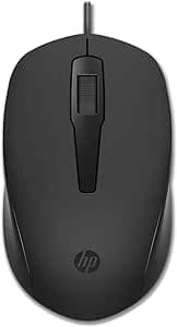 Imagem da oferta Mouse Hp Usb 150 Preto Com Sensor Óptico De Até 1600 Dpi Ambidestro Compatível Com Windows 7 Ao 9-240j6aa