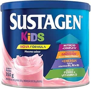 Imagem da oferta Sustagen Kids Complemento Alimentar Sabor Morango - Lata 350G