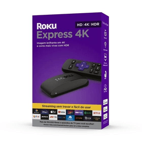 Imagem da oferta Dispositivo de Streaming Player Roku Express, 4K, Conversor Smart TV, HDMI, com Controle Remoto - 3940BR2