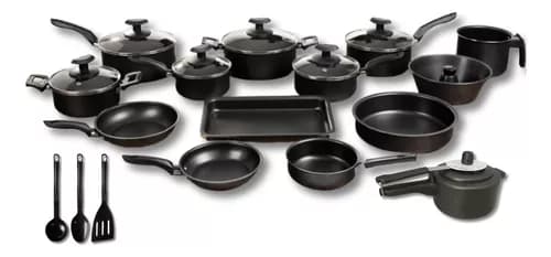 Imagem da oferta Conjunto Panelas 17 Pc Antiaderente Brinde Panela Pressão