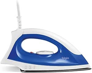 Imagem da oferta Ferro de Passar a Seco Iron Force Elgin Super Leve Branco e Azul Base Antiaderente 110V