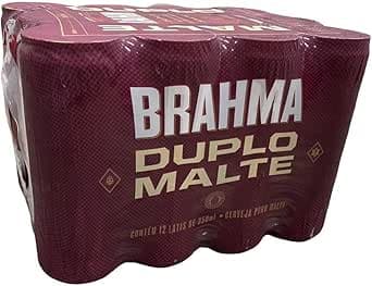 Imagem da oferta Pack Cerveja Brahma Duplo Malte Lata Sleek - com 12 unidades 350ml