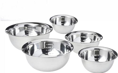 Imagem da oferta Kit Jogo 5 Tigela Inox Cumbuca Bowl Conjunto Bacia Saladeira