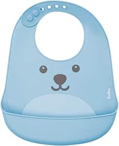 Imagem da oferta Buba, - Azul, Babador De Silicone Com Pega Migalhas Gumy Bebê Unissex, Azul (Blue), Único