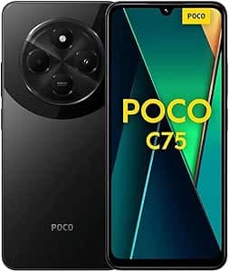 Imagem da oferta Smartphone Xiaomi Poco C75 NFC Black (Preto) 8GB RAM 256GB ROM [2410FPCC5G]