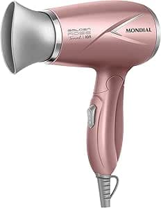 Imagem da oferta Secador de Cabelos Travel, Mondial, Golden Rose, 1200W, Bivolt - SC-47-GR