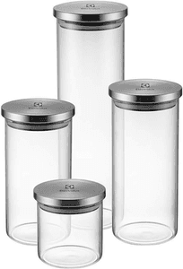 Imagem da oferta Potes Herméticos Porta-mantimentos Com Tampa De Inox Electrolux - 4 Unidades