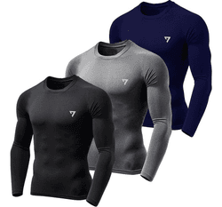 Imagem da oferta Kit 3 Camisetas Térmicas Masculina Segunda Pele Camisa Uv50-