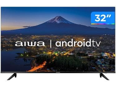 Imagem da oferta Smart TV 32” HD D-LED AIWA IPS Wi-Fi Bluetooth - Google Assistente 2 HDMI 2 USB