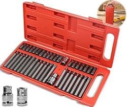 Imagem da oferta Jogo de Chave Torx, Kit Allen Torx Ferramentas, Jogo de Ferramentas 40 Pçs Bit Multidentado, Kit Chave de Fenda, Jogo Soquete, Chaves Allen, Aço CRV, Maleta Estojo Kit Ferramentas