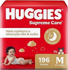 Imagem da oferta Huggies Fralda Supreme Care M 196 Un