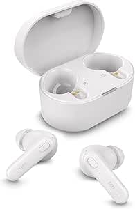 Imagem da oferta Fone De Ouvido Sem Fio Tws Philips Tat1108wt/00 - Bluetooth Com Microfone, Formato Em Haste, Ipx4, Energia Para 15 Horas Totais E Na Cor Branca