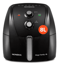 Imagem da oferta Fritadeira Sem Óleo Air Fryer 8l Mondial Preto 1900w Afn-80-fb
