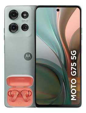 Imagem da oferta Smartphone Motorola Moto g75 5G music edition Moto Buds - 256GB 16GB (8GB RAM+8GB Ram Boost) e 50MP Sony Lytia 600 Camera Moto AI Ultrarresistencia militar - Cinza Vegan Leather