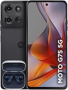 Imagem da oferta Smartphone Motorola Moto g75 5G + Moto Buds - 256GB 16GB (8GB RAM+8GB Ram Boost) e 50MP Sony Lytia 600 Camera Moto AI Ultrarresistencia militar - Preto