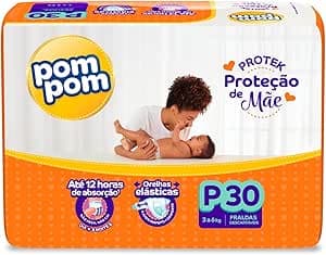 Imagem da oferta Fralda Pom Pom Protek Proteção de Mãe Jumbo P 30 Unidades
