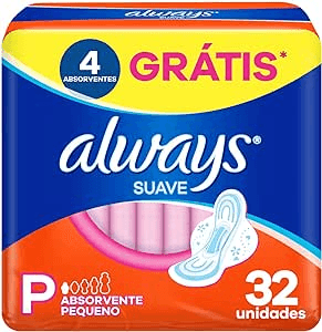 Imagem da oferta Absorvente Always Super Proteção Suave - 32 Unidades