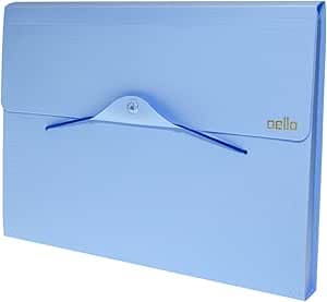 Imagem da oferta Pasta Sanfonada Plastica A4 12divisões Linho Serena Azul Pastel - 01 Unidade Dello, Azul