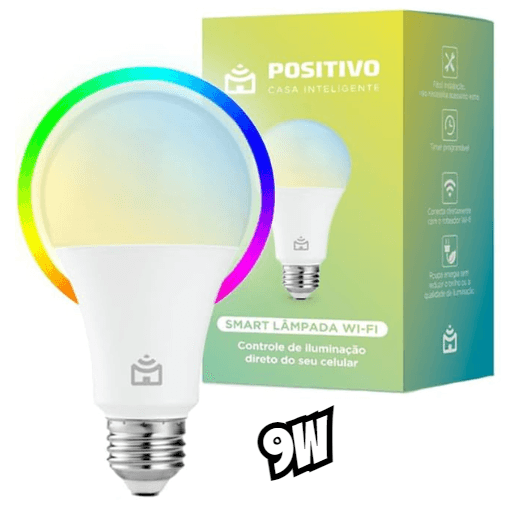 Imagem da oferta Smart Lâmpada Wi-fi Positivo Casa Inteligente, Iluminação Branca (quente E Fria) E Rgb (até 16 Milhões De Cores), 9w, 806 Lúmens, Led, Bivolt, Compatível Com Alexa E Google Assistente