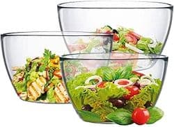 Imagem da oferta Ruvolo Saladeira Bowl, Bowl Tropical de Vidro, Multiuso P M e G 3 Peças