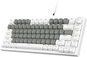 Imagem da oferta Attack Shark Teclado Mecânico De Troca A Quente, 75% Por Cento, Teclado Tlk Personalizado Com Fio Para Jogos Com Botão Giratório, Espuma Poron, Almofada De Silicone, Retroiluminação Led, Nkro Para
