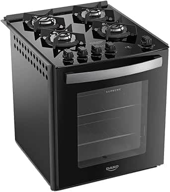Imagem da oferta Fogão de Embutir 4 Bocas Preto com Mesa de Vidro Dako Supreme Bivolt