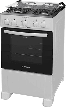 Imagem da oferta Fogão Atlas 4 bocas branco com forno Limpa Fácil Coliseum Plus - Forno 50l