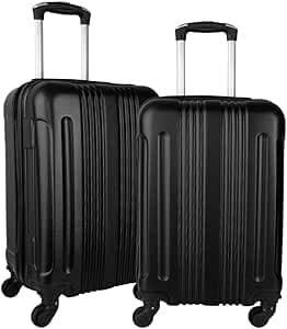 Imagem da oferta Kit Conjunto de 2 Malas De Viagem Para Bordo Fibra Rigida C/rodinha 360°