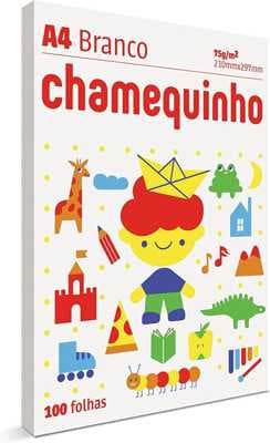 Imagem da oferta Chamequinho Papel A4, 75 g, 100 Folhas, Branco Sulfite