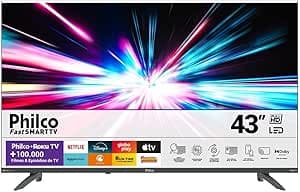 Imagem da oferta Smart TV Philco 43” Roku Led Dolby Áudio Space Gray PTV43VA4REGB – Bivolt