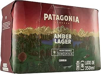 Imagem da oferta Pack Cerveja Patagonia Amber Lager Nacional 350ml Lata Sleek - 8 Unidades