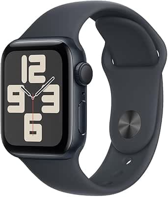 Imagem da oferta Apple Watch SE GPS • Caixa meia-noite de alumínio – 40 mm • Pulseira esportiva meia-noite – P/M