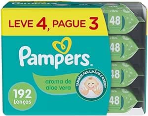 Imagem da oferta Pampers Lenços Umedecidos Aroma De Aloe Vera 192 Unidades