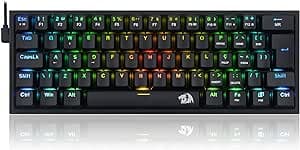 Imagem da oferta Redragon Teclado Mecanico Gamer Fizz Rgb Preto Switch Marrom