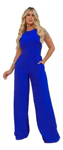 Imagem da oferta Macacão Feminino Longo Pantalona Duna Linha Premium Luxo