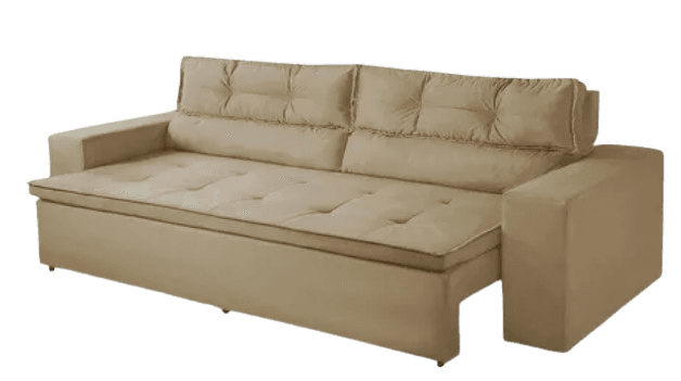 Imagem da oferta Sofá Retrátil Reclinável 3 Lugares C Molas 1,80m Vegas Suede