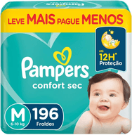 Imagem da oferta Pampers Fralda Confort Sec M 196 Unidades