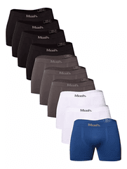 Imagem da oferta Kit 10 Cueca Boxer Lisa Sem Costura Logo Mash
