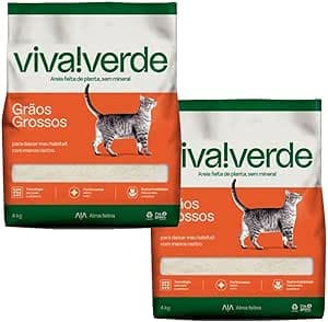 Imagem da oferta Kit Duas Areias Higiênicas Para Gatos Viva Verde Grãos Grossos